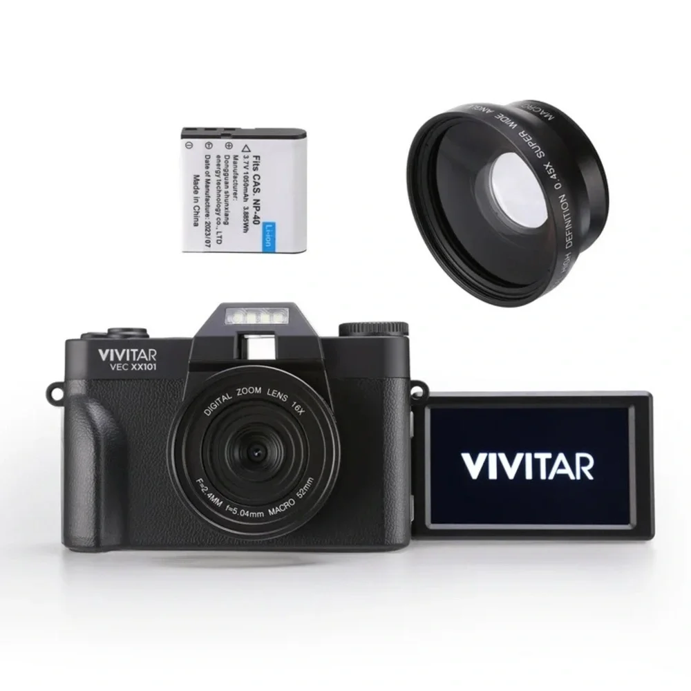 NEW Vivitar 4K WiFi Digital Camera 20MP 8x Digital Zoom LED Display Macro Lens
